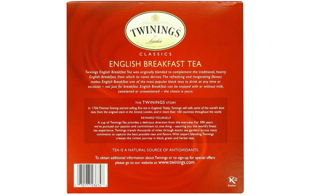 Twinings Classics English Breakfast Tea    Box  200 grams